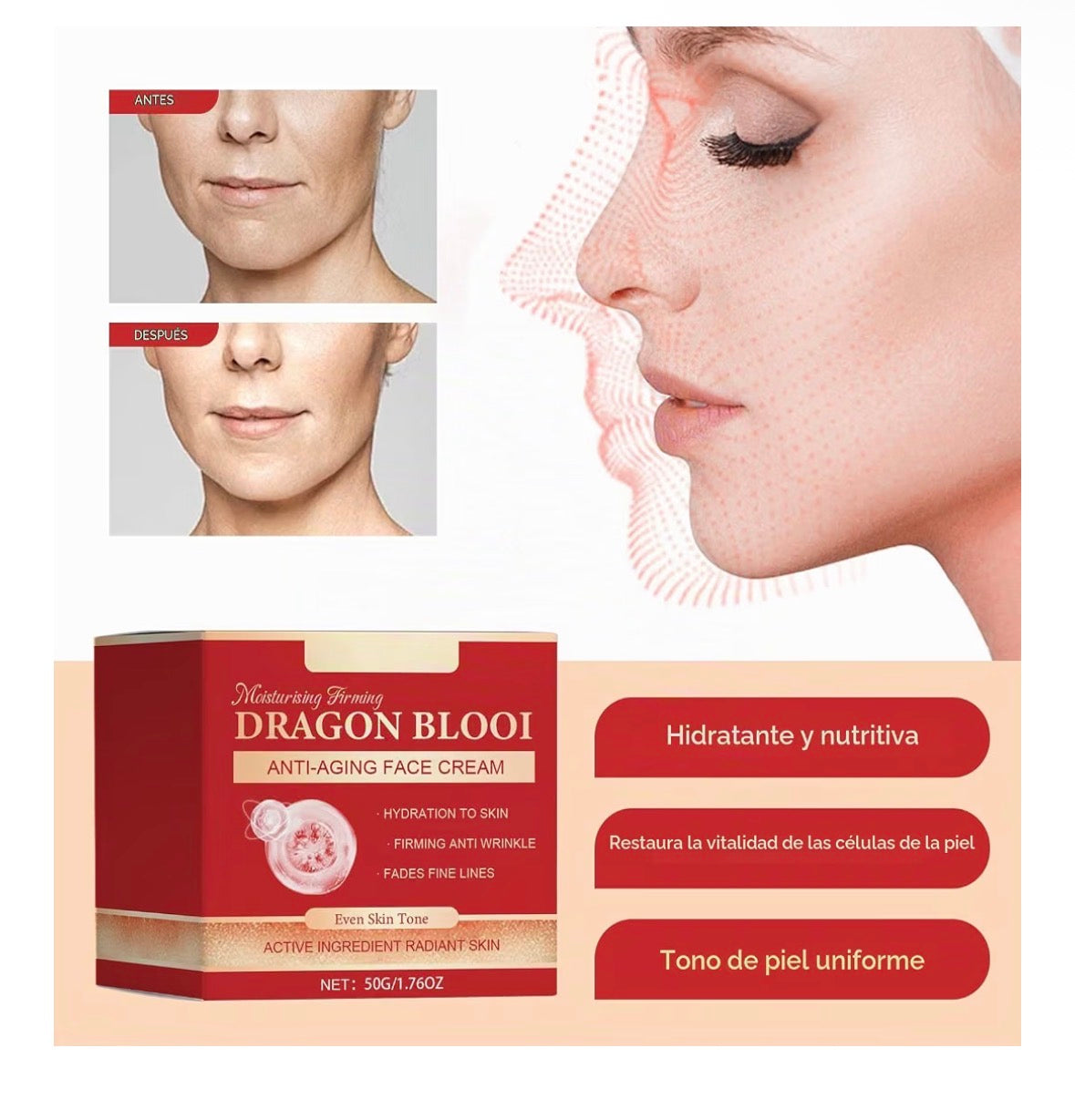 Crema Rejuvenecedora Dragón Blood 3 en 1
